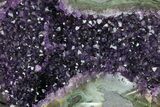 Amethyst Geode Section With Metal Stand - Uruguay #152211-3